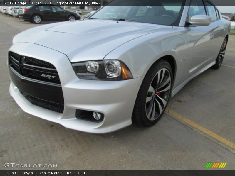 Bright Silver Metallic / Black 2012 Dodge Charger SRT8