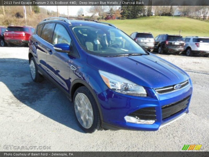 Deep Impact Blue Metallic / Charcoal Black 2013 Ford Escape Titanium 2.0L EcoBoost 4WD