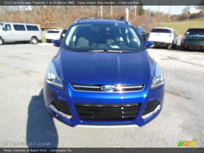 Deep Impact Blue Metallic / Charcoal Black 2013 Ford Escape Titanium 2.0L EcoBoost 4WD