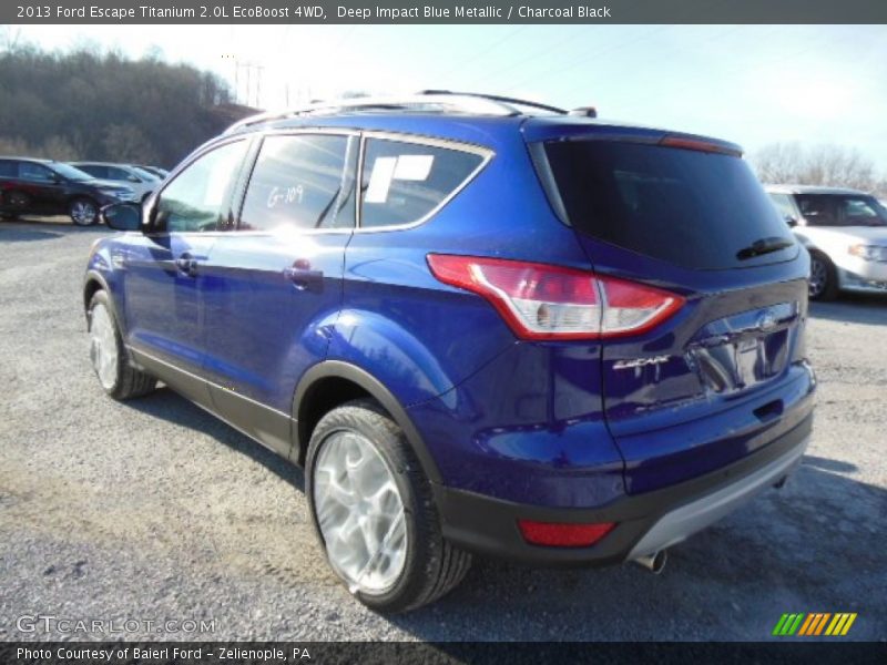 Deep Impact Blue Metallic / Charcoal Black 2013 Ford Escape Titanium 2.0L EcoBoost 4WD