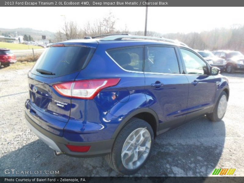 Deep Impact Blue Metallic / Charcoal Black 2013 Ford Escape Titanium 2.0L EcoBoost 4WD