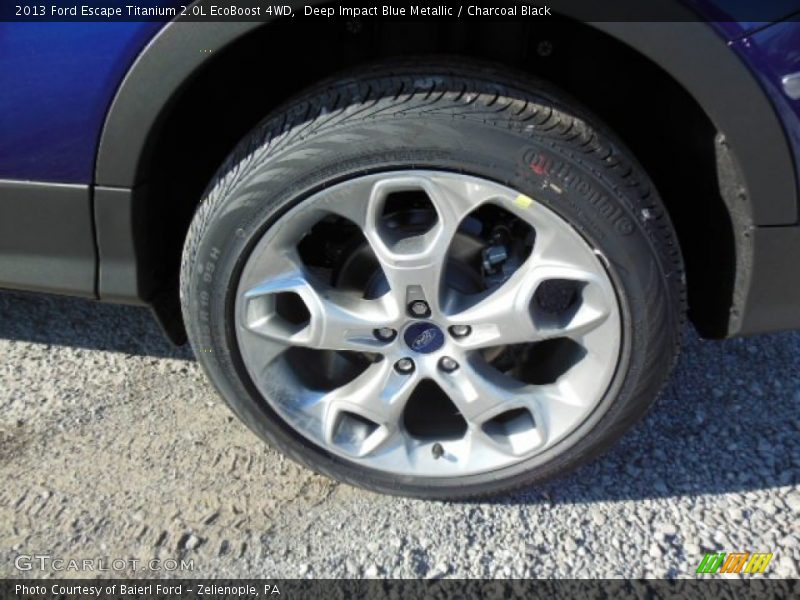 Deep Impact Blue Metallic / Charcoal Black 2013 Ford Escape Titanium 2.0L EcoBoost 4WD