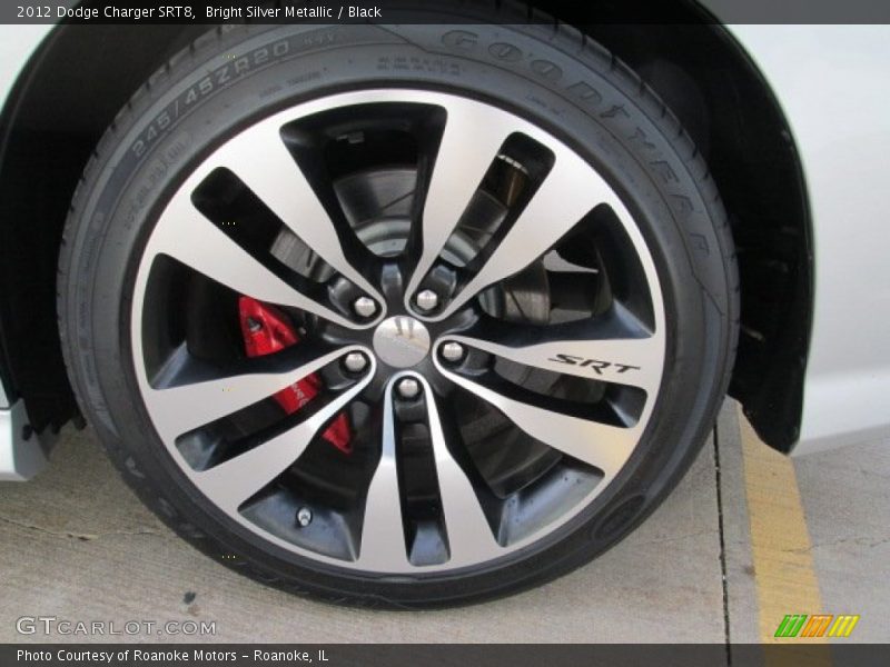 Bright Silver Metallic / Black 2012 Dodge Charger SRT8