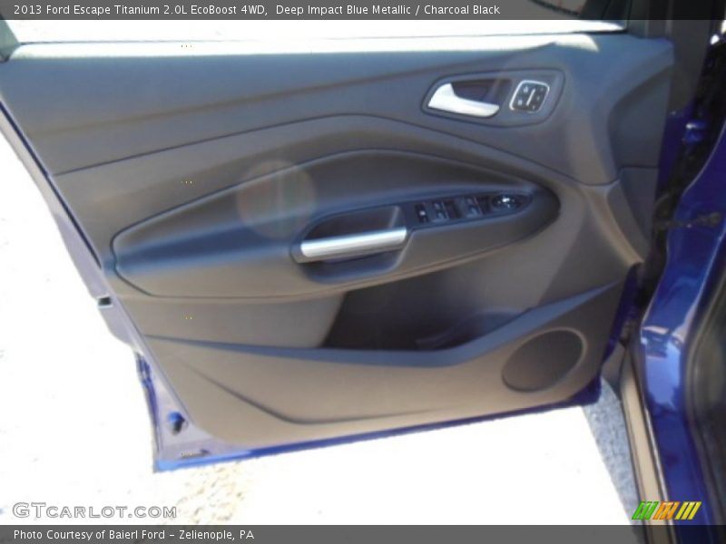 Deep Impact Blue Metallic / Charcoal Black 2013 Ford Escape Titanium 2.0L EcoBoost 4WD
