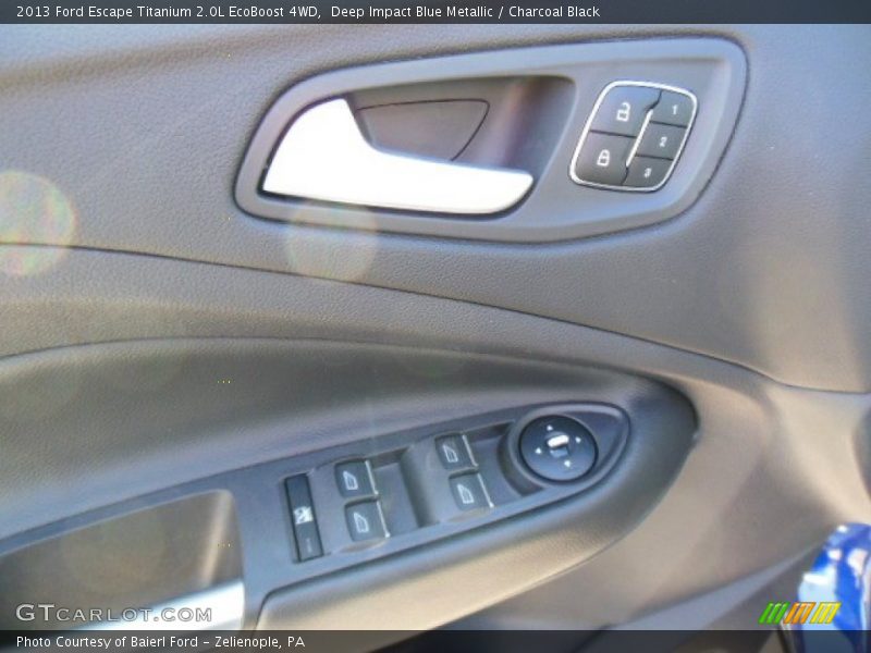 Deep Impact Blue Metallic / Charcoal Black 2013 Ford Escape Titanium 2.0L EcoBoost 4WD