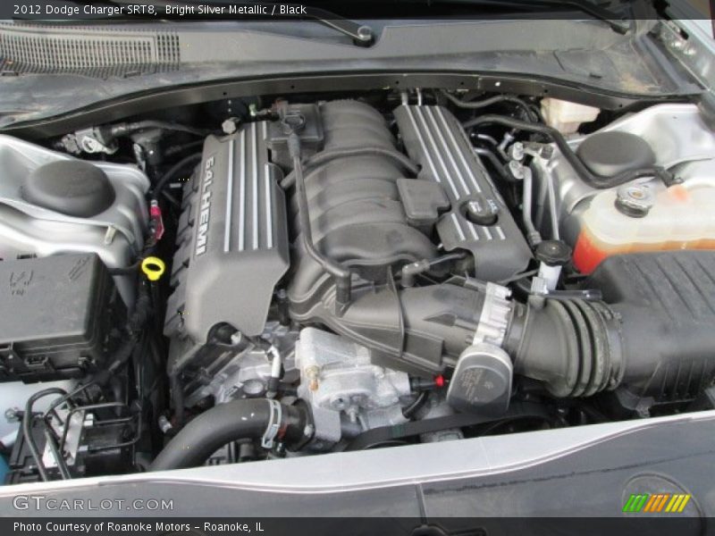 Bright Silver Metallic / Black 2012 Dodge Charger SRT8