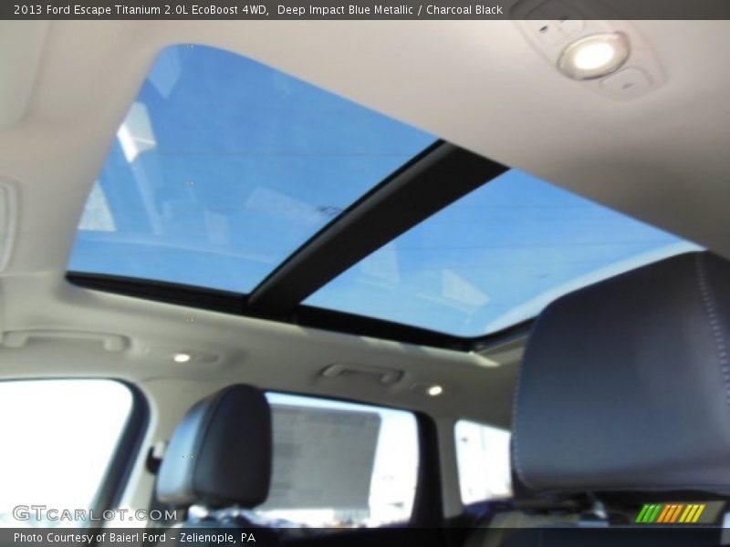 Deep Impact Blue Metallic / Charcoal Black 2013 Ford Escape Titanium 2.0L EcoBoost 4WD