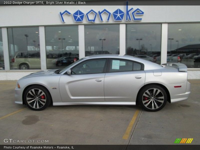 Bright Silver Metallic / Black 2012 Dodge Charger SRT8