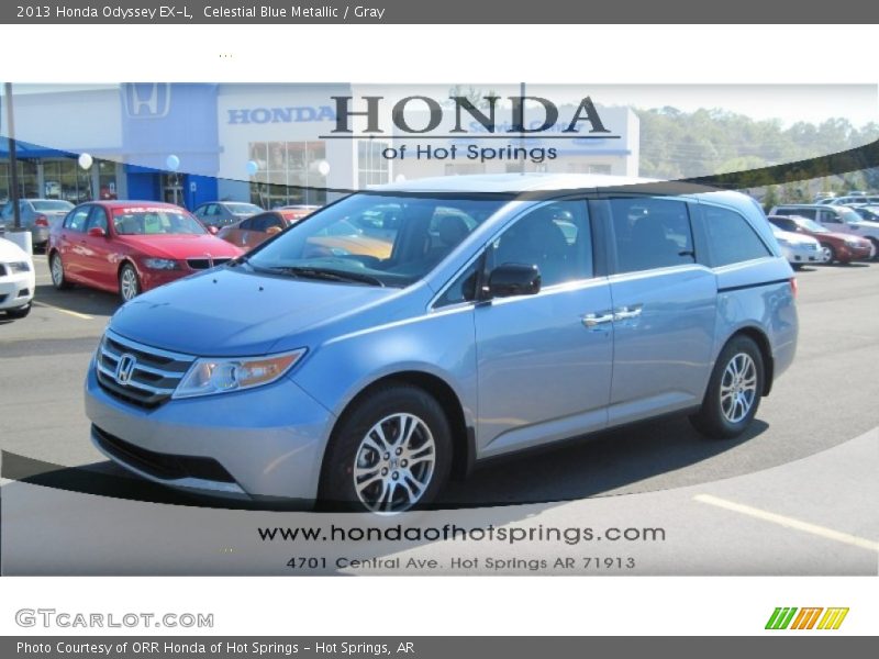 Celestial Blue Metallic / Gray 2013 Honda Odyssey EX-L