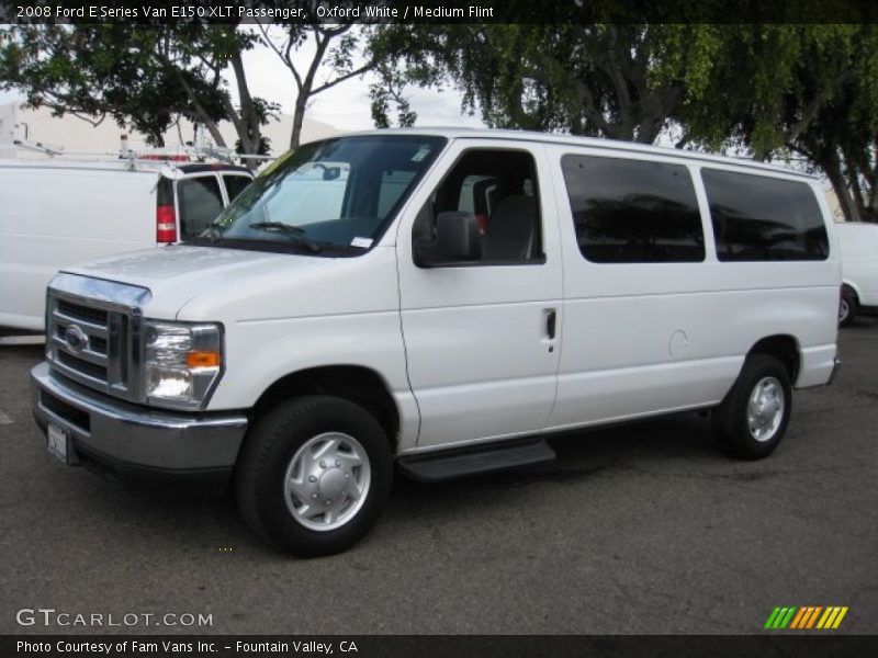 Oxford White / Medium Flint 2008 Ford E Series Van E150 XLT Passenger