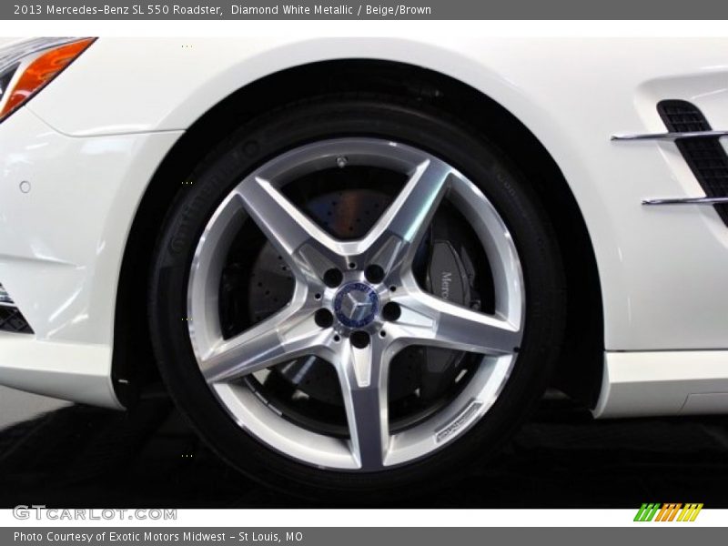 Diamond White Metallic / Beige/Brown 2013 Mercedes-Benz SL 550 Roadster