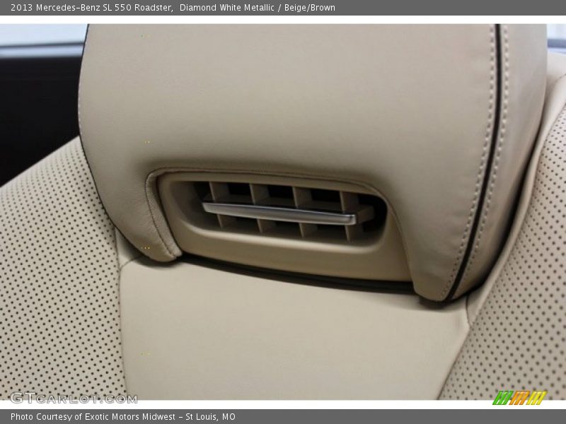 Diamond White Metallic / Beige/Brown 2013 Mercedes-Benz SL 550 Roadster