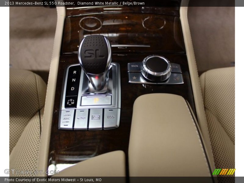 Diamond White Metallic / Beige/Brown 2013 Mercedes-Benz SL 550 Roadster