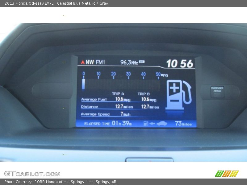 Celestial Blue Metallic / Gray 2013 Honda Odyssey EX-L