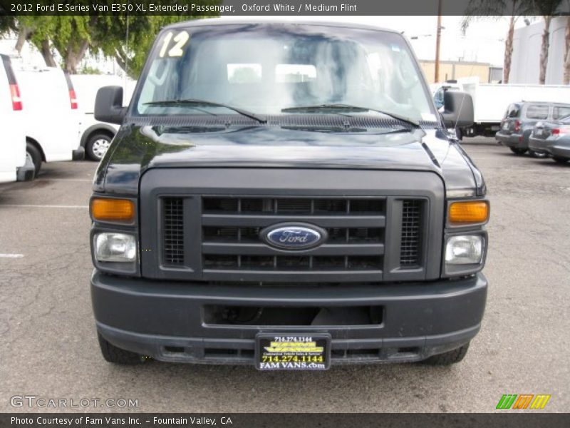 Oxford White / Medium Flint 2012 Ford E Series Van E350 XL Extended Passenger