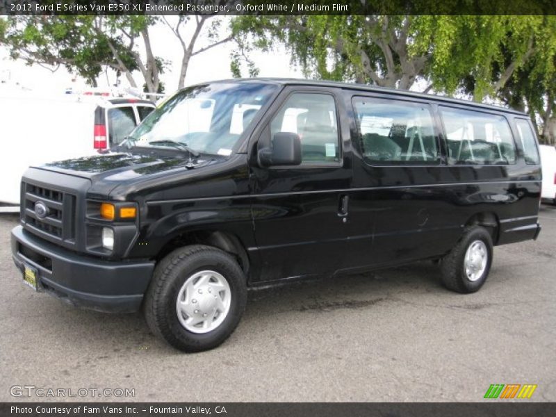 Oxford White / Medium Flint 2012 Ford E Series Van E350 XL Extended Passenger