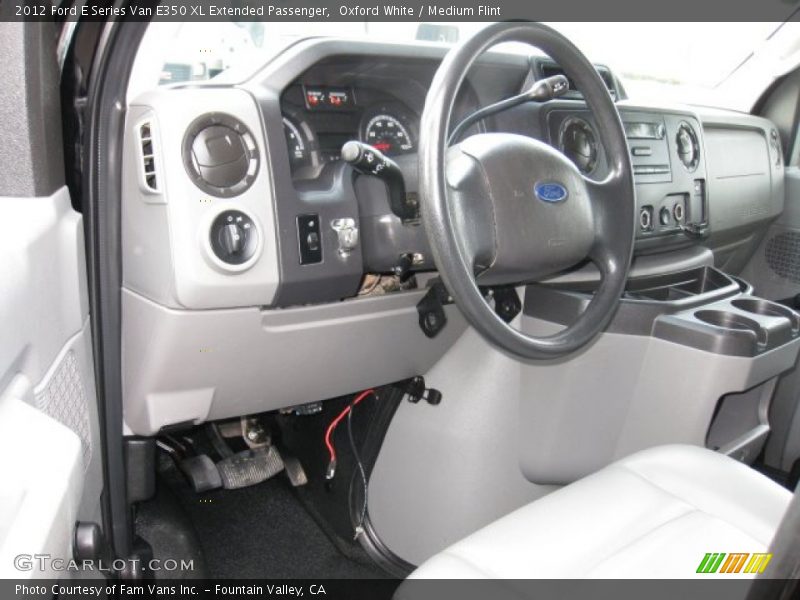 Oxford White / Medium Flint 2012 Ford E Series Van E350 XL Extended Passenger