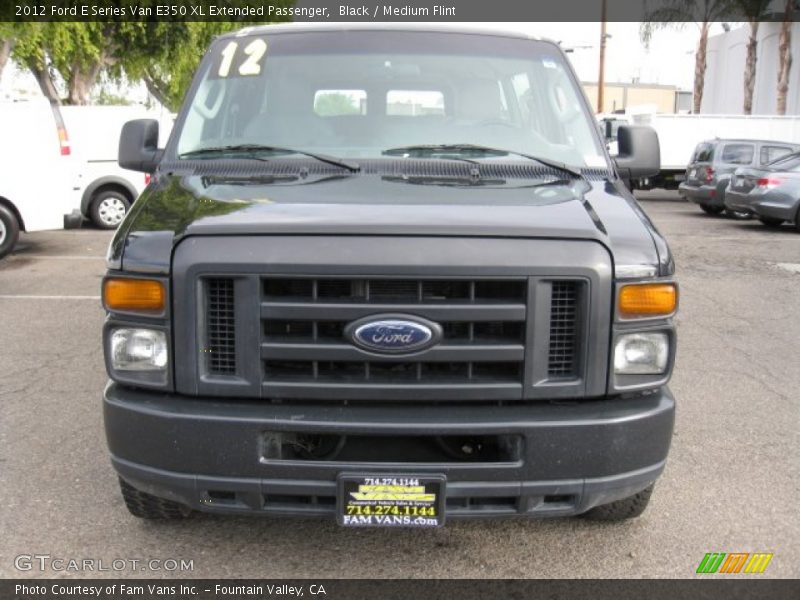 Black / Medium Flint 2012 Ford E Series Van E350 XL Extended Passenger