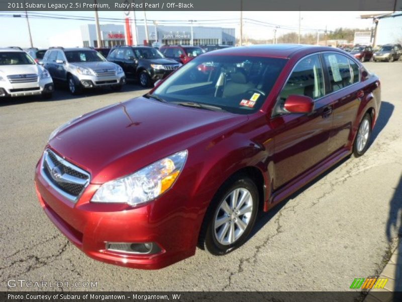 Ruby Red Pearl / Off-Black 2011 Subaru Legacy 2.5i Premium