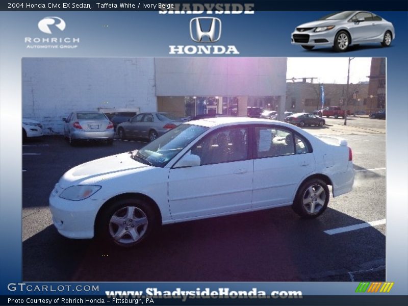 Taffeta White / Ivory Beige 2004 Honda Civic EX Sedan