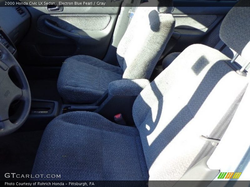 Electron Blue Pearl / Gray 2000 Honda Civic LX Sedan