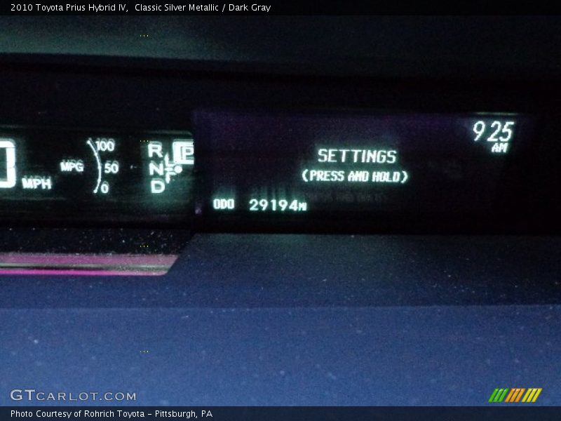 Classic Silver Metallic / Dark Gray 2010 Toyota Prius Hybrid IV
