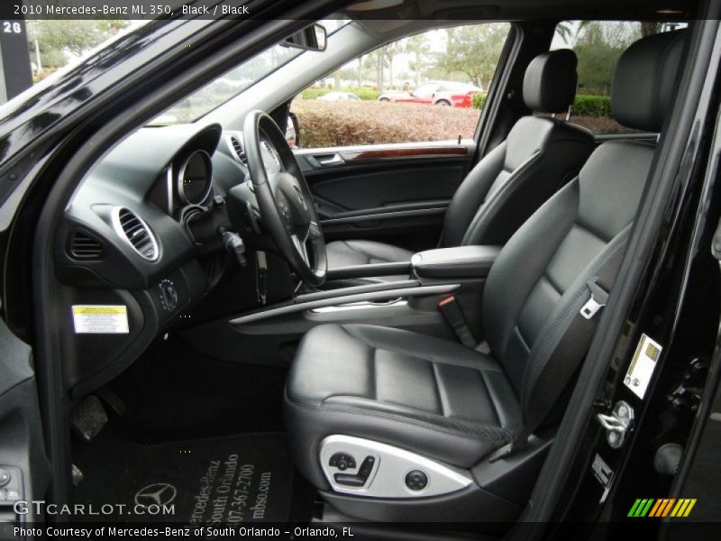 Black / Black 2010 Mercedes-Benz ML 350