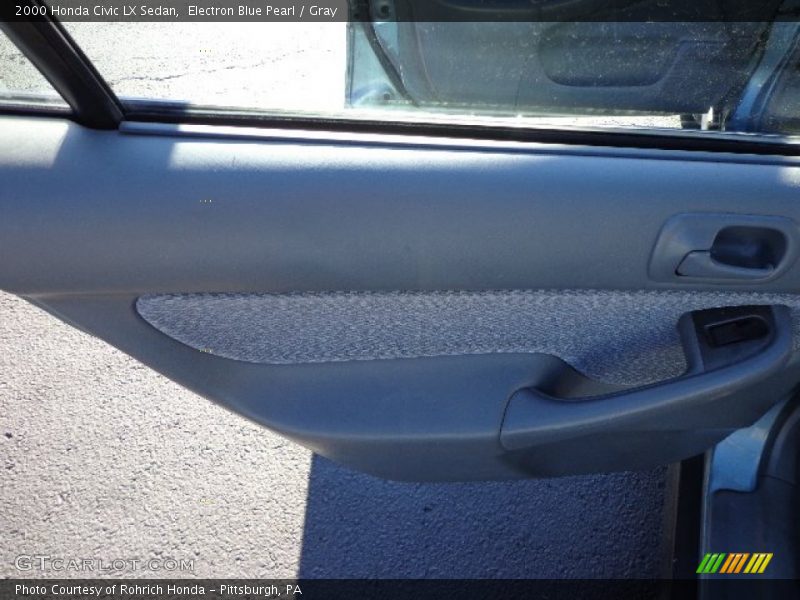 Electron Blue Pearl / Gray 2000 Honda Civic LX Sedan