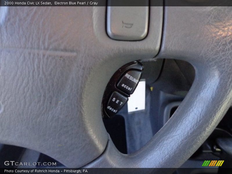 Electron Blue Pearl / Gray 2000 Honda Civic LX Sedan