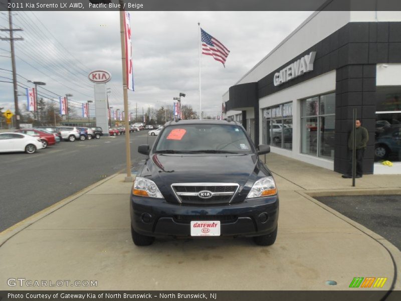 Pacific Blue / Beige 2011 Kia Sorento LX AWD