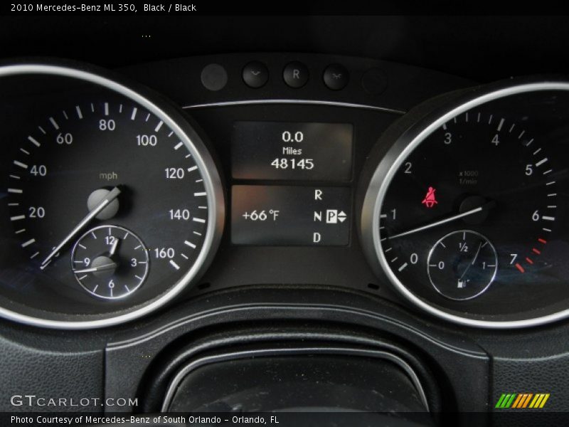 Black / Black 2010 Mercedes-Benz ML 350