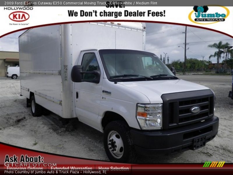 Oxford White / Medium Flint 2009 Ford E Series Cutaway E350 Commercial Moving Truck