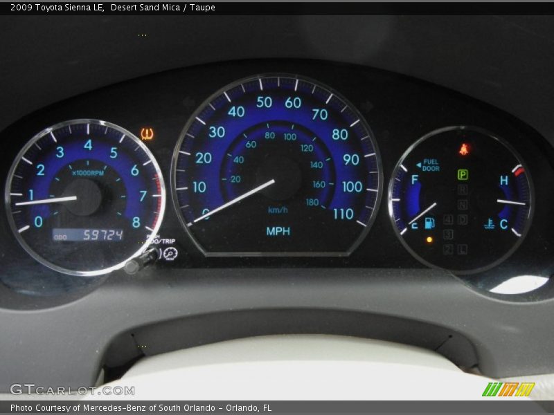 Desert Sand Mica / Taupe 2009 Toyota Sienna LE