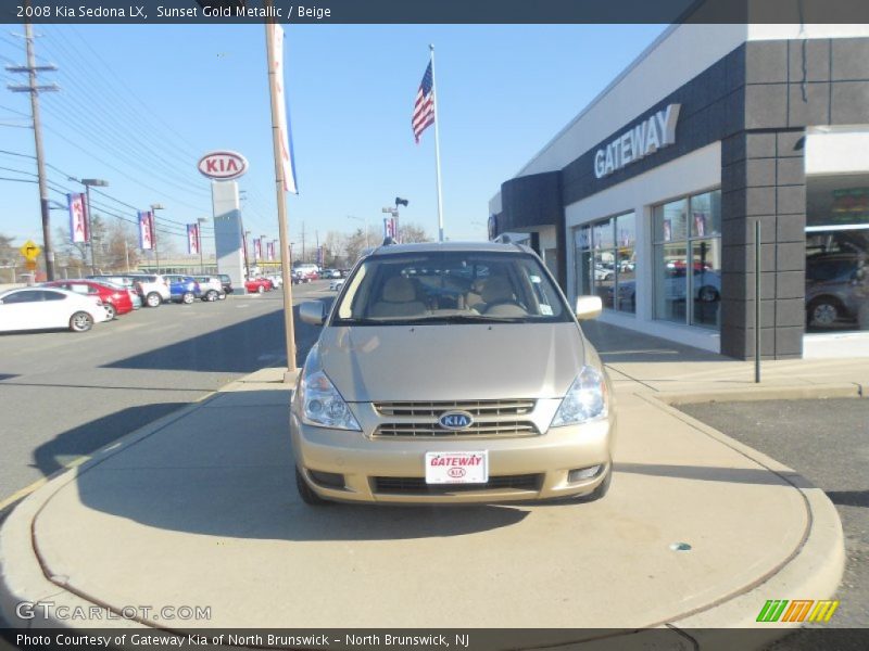 Sunset Gold Metallic / Beige 2008 Kia Sedona LX