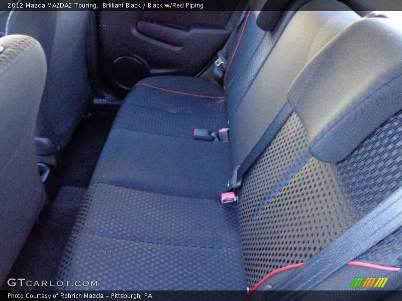 Brilliant Black / Black w/Red Piping 2012 Mazda MAZDA2 Touring