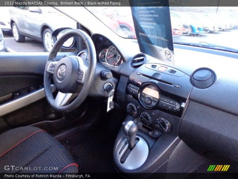 Brilliant Black / Black w/Red Piping 2012 Mazda MAZDA2 Touring