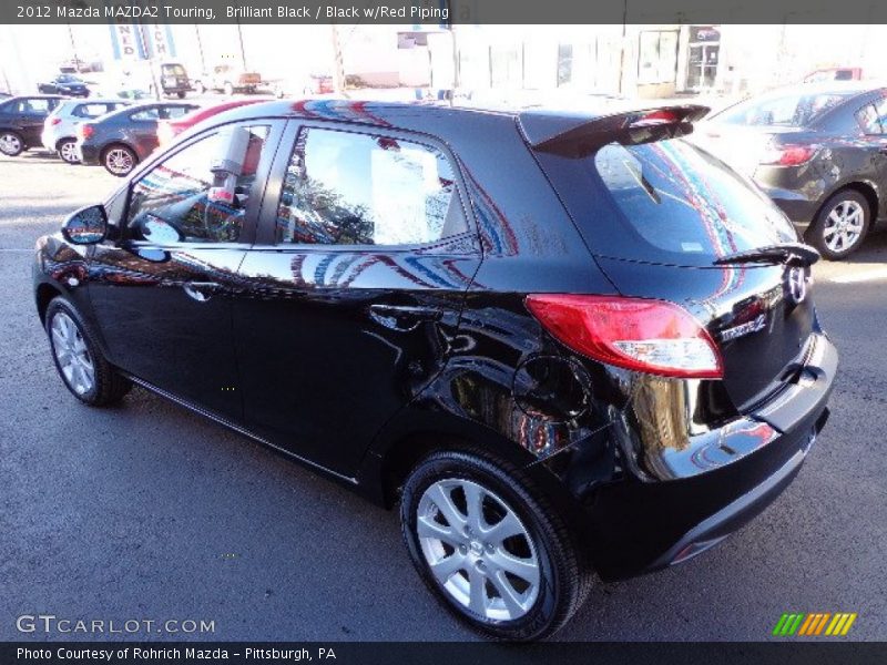 Brilliant Black / Black w/Red Piping 2012 Mazda MAZDA2 Touring