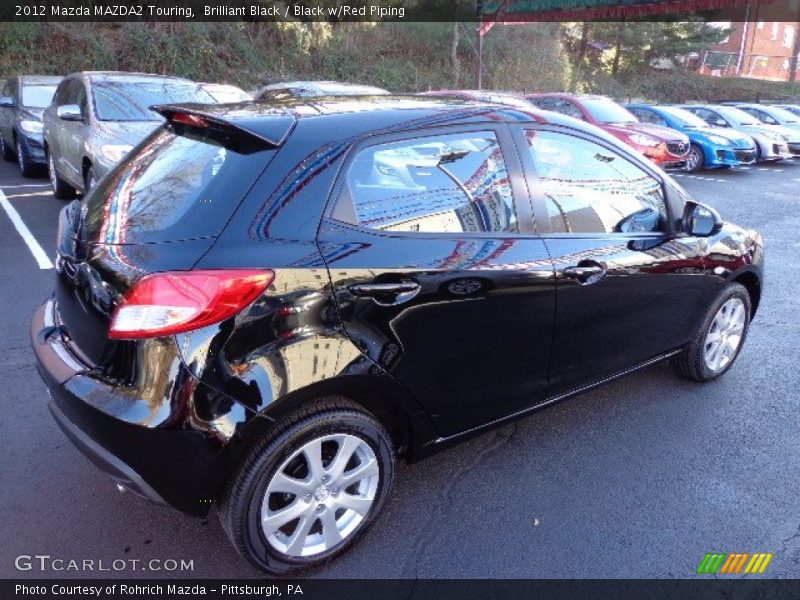 Brilliant Black / Black w/Red Piping 2012 Mazda MAZDA2 Touring