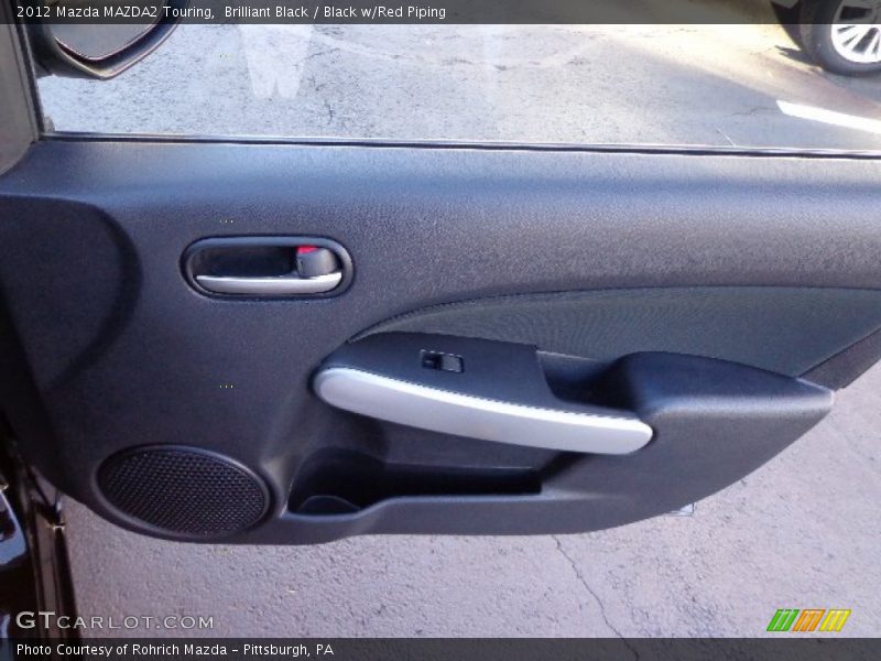 Brilliant Black / Black w/Red Piping 2012 Mazda MAZDA2 Touring