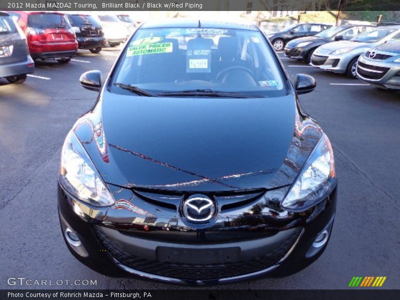 Brilliant Black / Black w/Red Piping 2012 Mazda MAZDA2 Touring