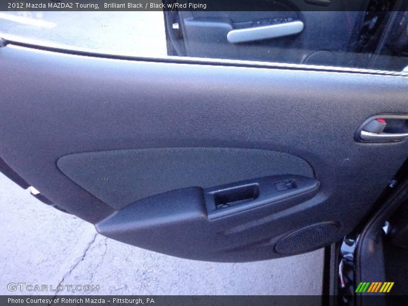 Brilliant Black / Black w/Red Piping 2012 Mazda MAZDA2 Touring