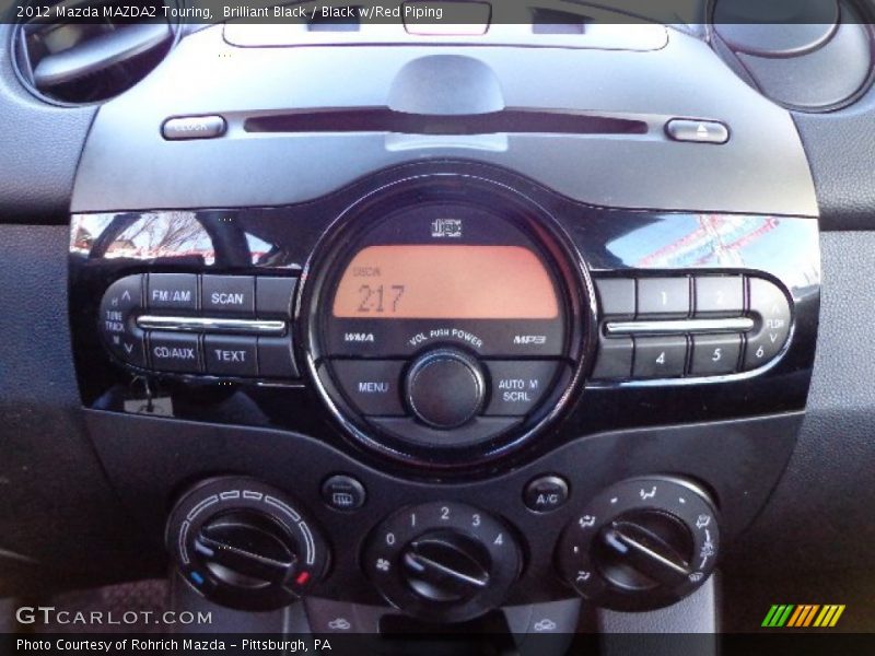 Brilliant Black / Black w/Red Piping 2012 Mazda MAZDA2 Touring