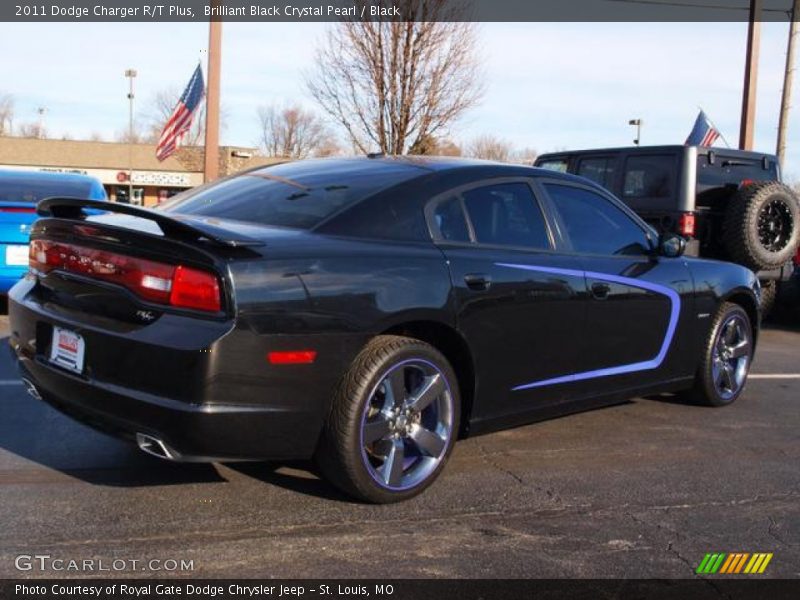 Brilliant Black Crystal Pearl / Black 2011 Dodge Charger R/T Plus
