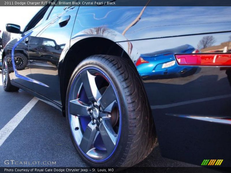 Brilliant Black Crystal Pearl / Black 2011 Dodge Charger R/T Plus