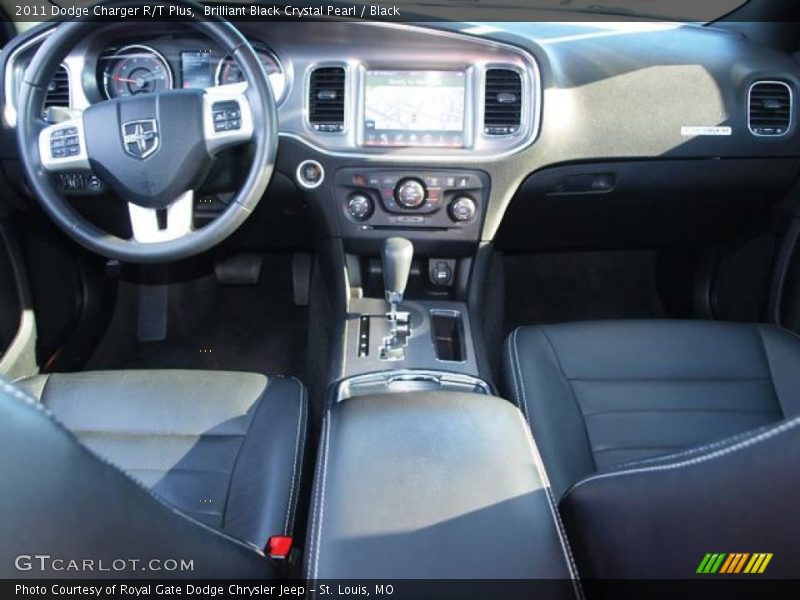 Brilliant Black Crystal Pearl / Black 2011 Dodge Charger R/T Plus