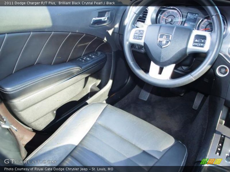Brilliant Black Crystal Pearl / Black 2011 Dodge Charger R/T Plus