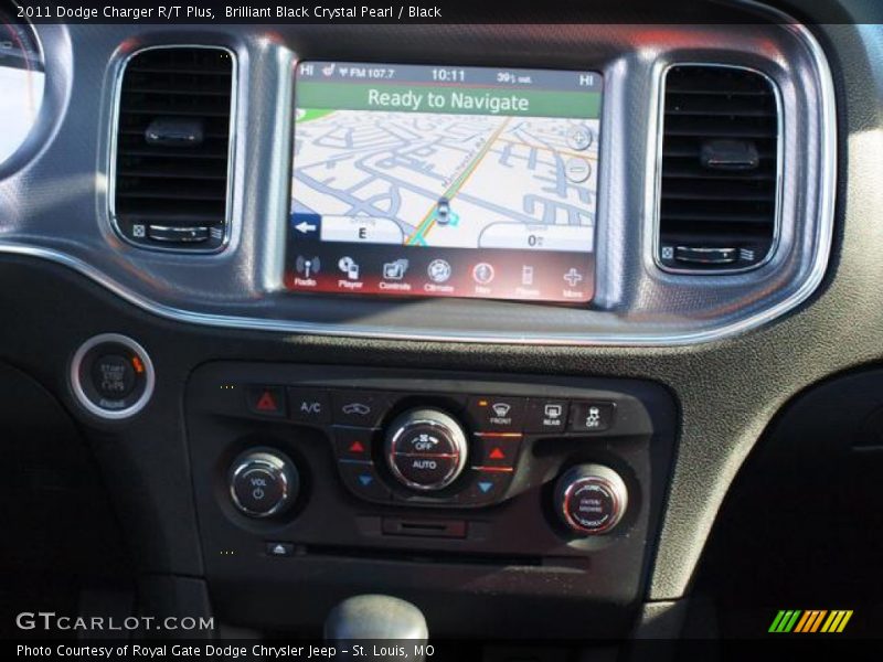 Brilliant Black Crystal Pearl / Black 2011 Dodge Charger R/T Plus