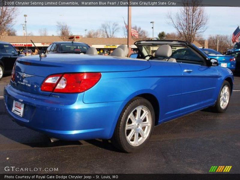 Marathon Blue Pearl / Dark Slate Gray/Light Slate Gray 2008 Chrysler Sebring Limited Convertible