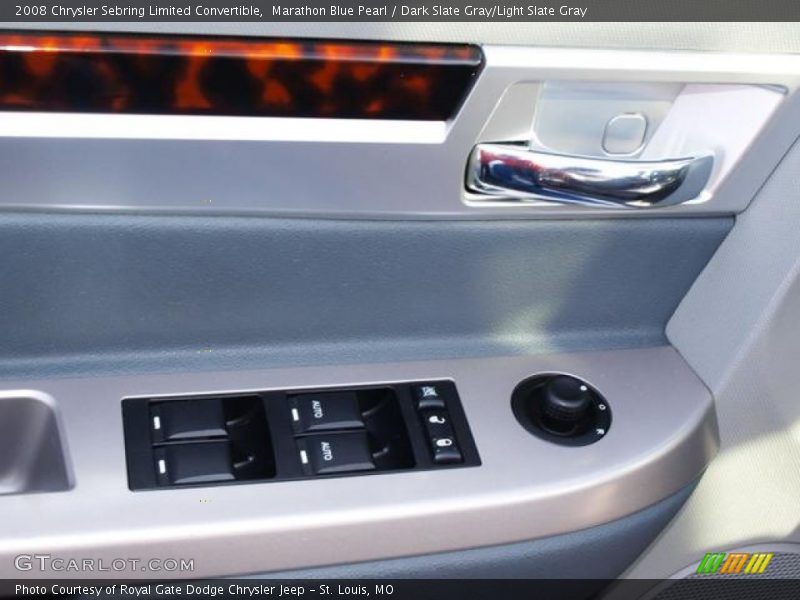 Marathon Blue Pearl / Dark Slate Gray/Light Slate Gray 2008 Chrysler Sebring Limited Convertible