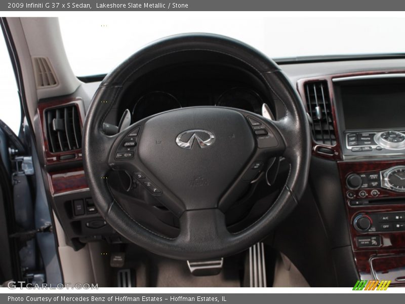 Lakeshore Slate Metallic / Stone 2009 Infiniti G 37 x S Sedan